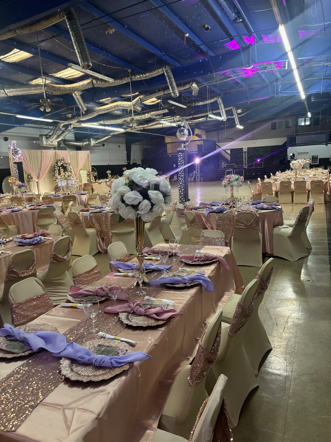 Elegant reception setup inside Tara Event Center